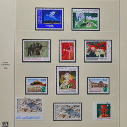 Collection timbres de France 1993-1998 oblitérés en album Safe.