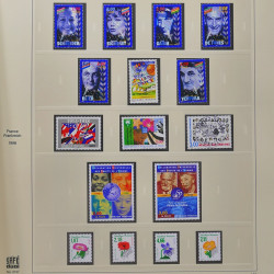 Collection timbres de France 1993-1998 oblitérés en album Safe.