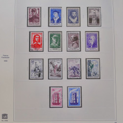 Collection timbres de France 1949-1964 oblitérés en album Safe.