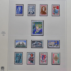 Collection timbres de France 1965-1974 oblitérés en album Safe.