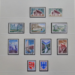 Collection timbres de France 1965-1974 oblitérés en album Safe.