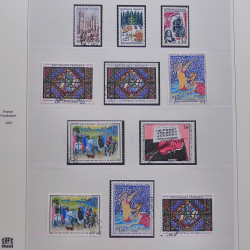Collection timbres de France 1965-1974 oblitérés en album Safe.