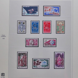 Collection timbres de France 1965-1974 oblitérés en album Safe.