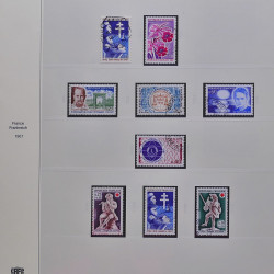 Collection timbres de France 1965-1974 oblitérés en album Safe.