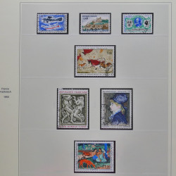 Collection timbres de France 1965-1974 oblitérés en album Safe.