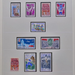 Collection timbres de France 1965-1974 oblitérés en album Safe.