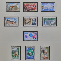 Collection timbres de France 1965-1974 oblitérés en album Safe.