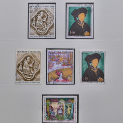 Collection timbres de France 1965-1974 oblitérés en album Safe.