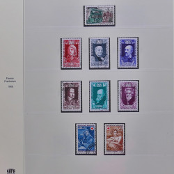 Collection timbres de France 1965-1974 oblitérés en album Safe.