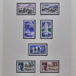 Collection timbres de France 1965-1974 oblitérés en album Safe.