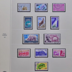 Collection timbres de France 1965-1974 oblitérés en album Safe.