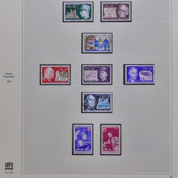 Collection timbres de France 1965-1974 oblitérés en album Safe.