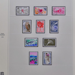 Collection timbres de France 1965-1974 oblitérés en album Safe.