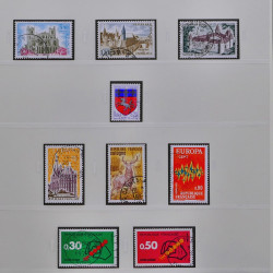 Collection timbres de France 1965-1974 oblitérés en album Safe.