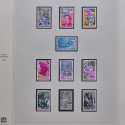 Collection timbres de France 1965-1974 oblitérés en album Safe.