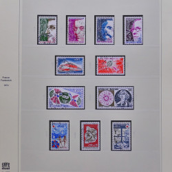 Collection timbres de France 1965-1974 oblitérés en album Safe.