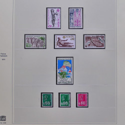 Collection timbres de France 1965-1974 oblitérés en album Safe.