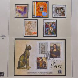 Collection timbres de France 1999-2001 oblitérés en album Safe.