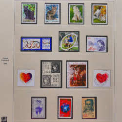 Collection timbres de France 1999-2001 oblitérés en album Safe.