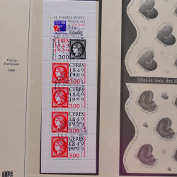 Collection timbres de France 1999-2001 oblitérés en album Safe.