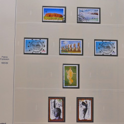 Collection timbres de France 1999-2001 oblitérés en album Safe.