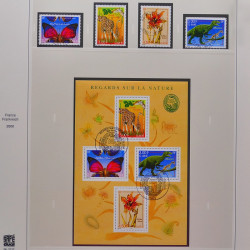 Collection timbres de France 1999-2001 oblitérés en album Safe.