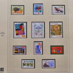 Collection timbres de France 1999-2001 oblitérés en album Safe.