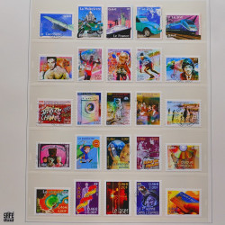 Collection timbres de France 1999-2001 oblitérés en album Safe.