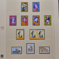Collection timbres de France 1999-2001 oblitérés en album Safe.