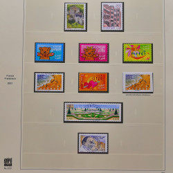 Collection timbres de France 1999-2001 oblitérés en album Safe.