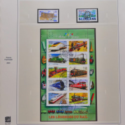 Collection timbres de France 1999-2001 oblitérés en album Safe.