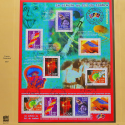 Collection timbres de France 1999-2001 oblitérés en album Safe.