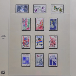 Collection timbres de France 1980-1986 oblitérés en album Safe.