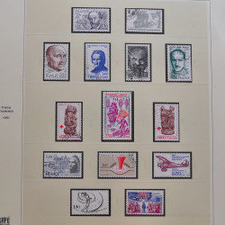Collection timbres de France 1980-1986 oblitérés en album Safe.