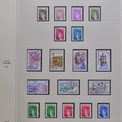 Collection timbres de France 1980-1986 oblitérés en album Safe.
