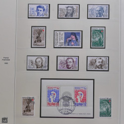 Collection timbres de France 1980-1986 oblitérés en album Safe.