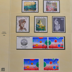 Collection timbres de France 1980-1986 oblitérés en album Safe.