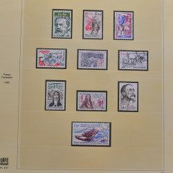 Collection timbres de France 1980-1986 oblitérés en album Safe.