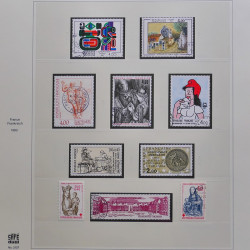 Collection timbres de France 1980-1986 oblitérés en album Safe.