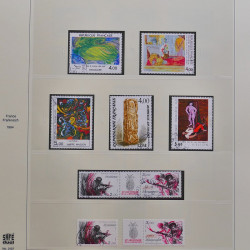 Collection timbres de France 1980-1986 oblitérés en album Safe.
