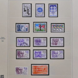 Collection timbres de France 1980-1986 oblitérés en album Safe.