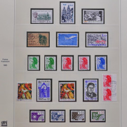 Collection timbres de France 1980-1986 oblitérés en album Safe.