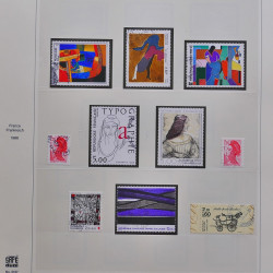 Collection timbres de France 1980-1986 oblitérés en album Safe.