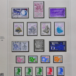 Collection timbres de France 1980-1986 oblitérés en album Safe.