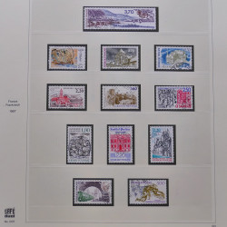 Collection timbres de France 1986-1992 oblitérés en album Safe.