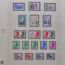 Collection timbres de France 1986-1992 oblitérés en album Safe.