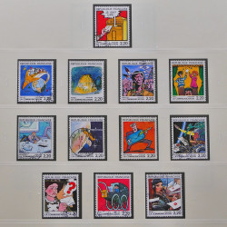 Collection timbres de France 1986-1992 oblitérés en album Safe.