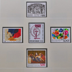 Collection timbres de France 1986-1992 oblitérés en album Safe.