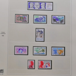 Collection timbres de France 1986-1992 oblitérés en album Safe.