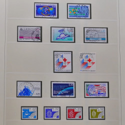 Collection timbres de France 1986-1992 oblitérés en album Safe.